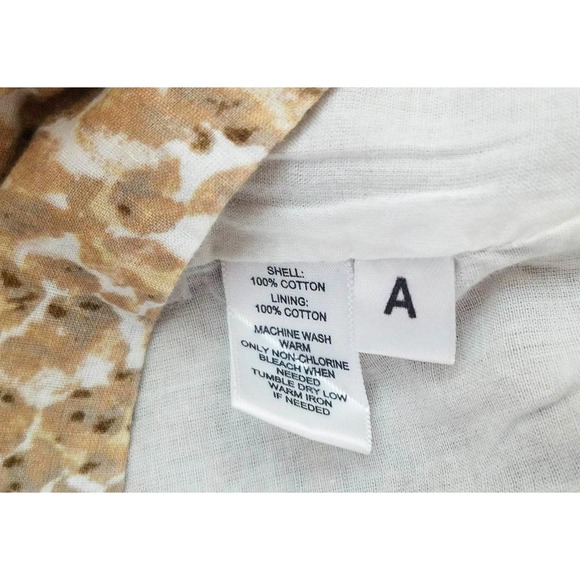 ANN TAYLOR LOFT Brown Beige Watercolor Leopard Animal Print Cotton Skirt 10 - Picture 6 of 6